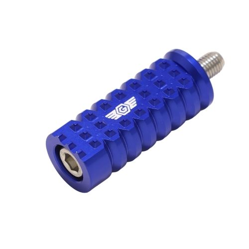 OG Indian Gripper Shifter Peg — blue anodized aluminum motorcycle shift peg