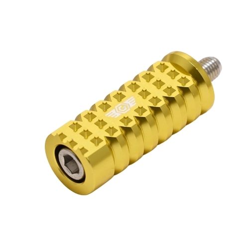 Gold anodized CNC aluminum gripper motorcycle shifter peg