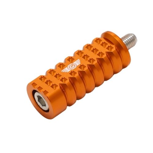 OG Indian Gripper orange billet aluminum motorcycle shifter peg
