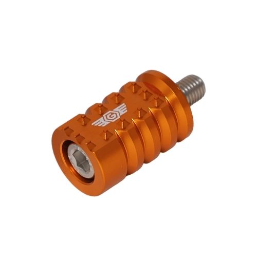 Orange anodized OG Indian Shorty Gripper motorcycle shifter peg