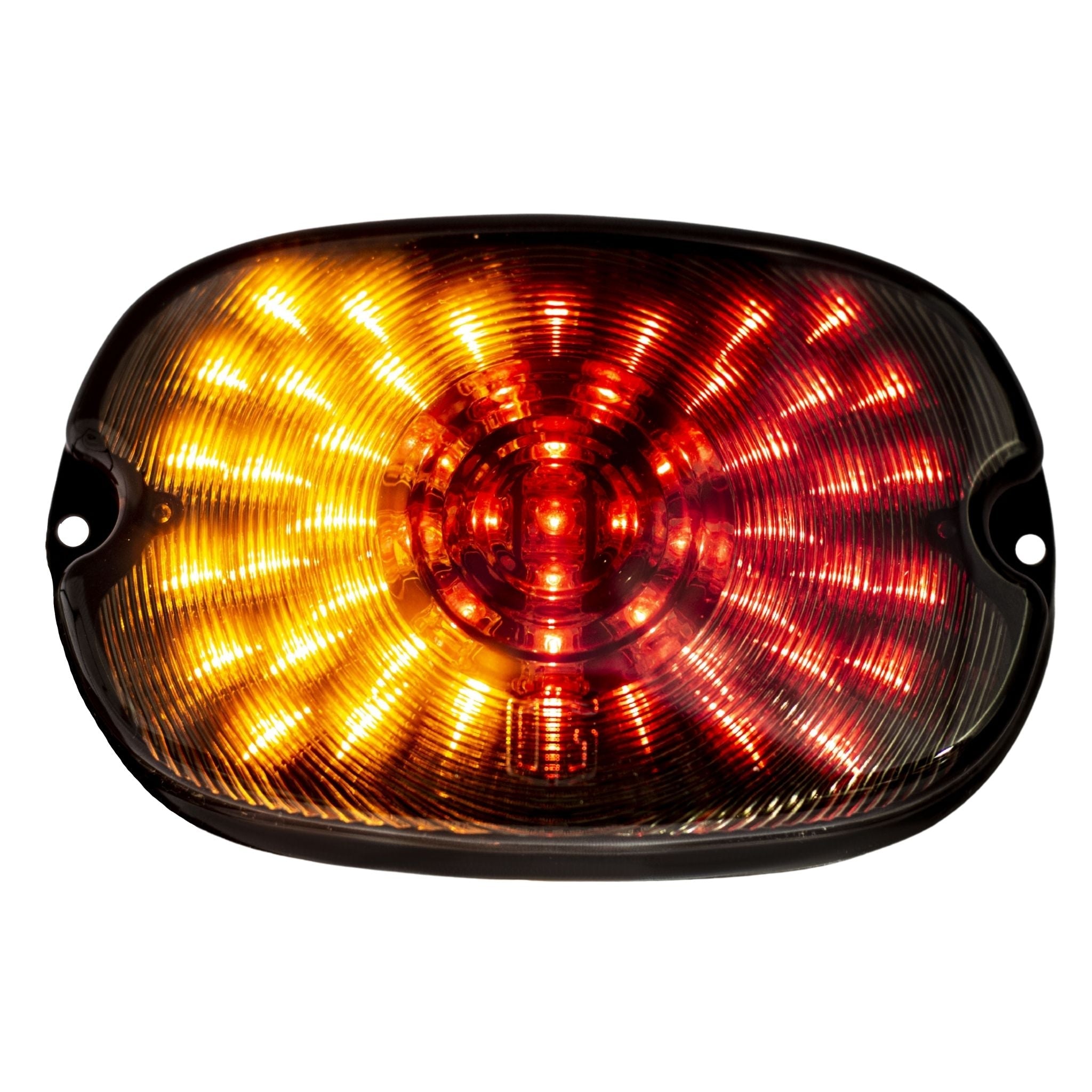 OG Low Profile LED Tail Light V4 for Harley‑Davidson — smoked lens LED tail/brake with integrated amber turn signals