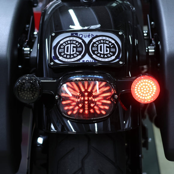 OG Low Profile LED Tail Light V4 on 2023+ Harley Softail Lowrider ST rear lit