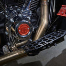 OG M8 points cover red cap on chrome motorcycle engine