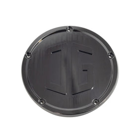 OG M8 Softail Derby Cover - Original Garage Moto, black anodized CNC-machined 6061 T6 billet aluminum engine cover