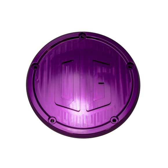 OG M8 Softail derby cover, anodized purple