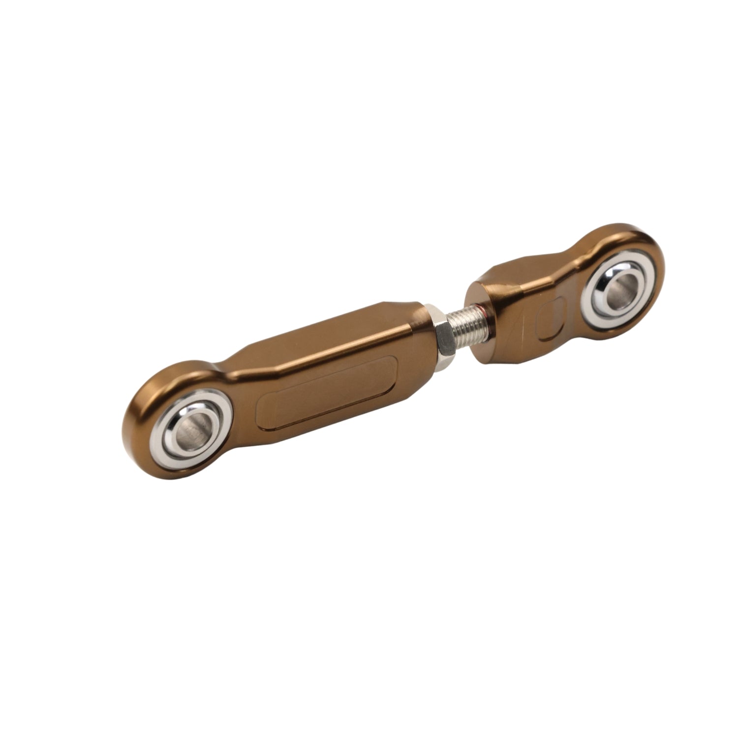 Bronze mid-control shift linkage with adjustable rod-end bearings