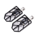 Black on Aluminum Finish Motocross Style Harley Davidson Foot Peg OG Moto X Foot Pegs