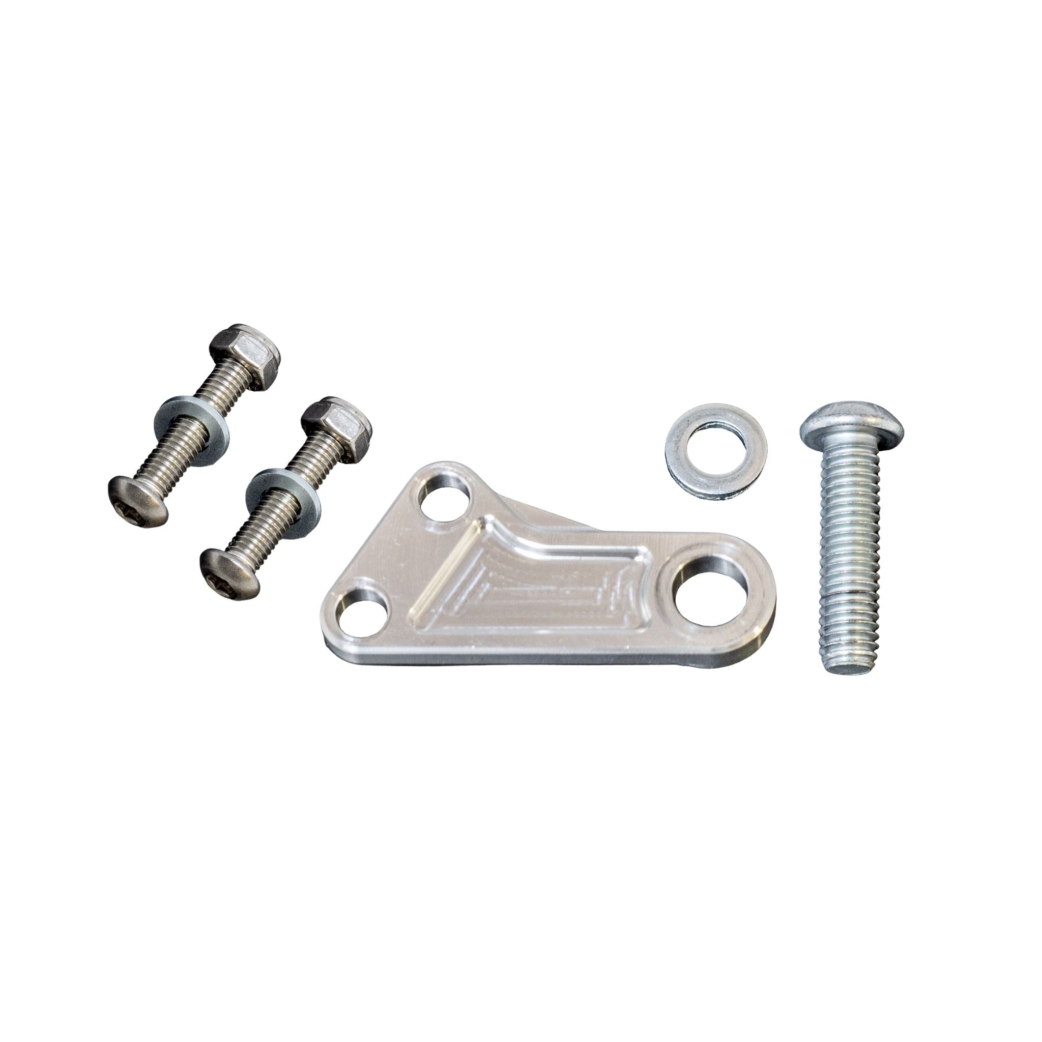 Original Garage Moto external preload master cylinder mount — billet aluminum, Ohlins HD‑515 compatible for 2018+ Harley‑Davidson M8 Softail