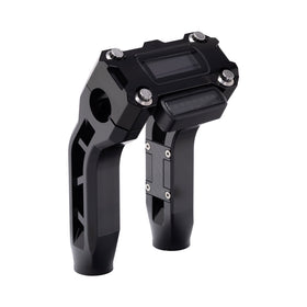 OG Black Performance 6.5 inch Pull Back Riser Legs with Black Performance Digital Gauge Top Clamp