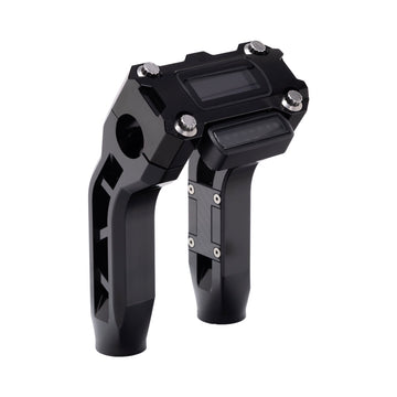 OG Black Performance 6.5 inch Pull Back Riser Legs with Black Performance Digital Gauge Top Clamp