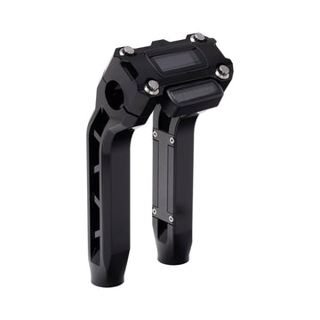 OG Black Performance 8.5 inch Pull Back Riser Legs with Black Performance Digital Gauge Top Clamp