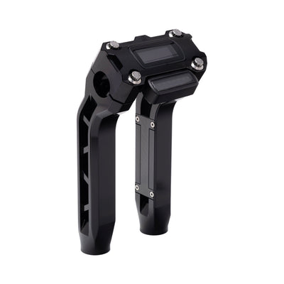 OG Black Performance 8.5 inch Pull Back Riser Legs with Black Performance Digital Gauge Top Clamp