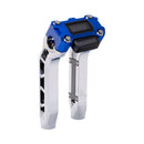 OG Chrome Performance 8.5 inch Pull Back Riser Legs with Blue Performance Digital Gauge Top Clamp