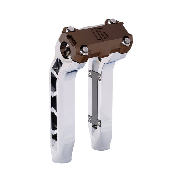 OG Chrome Performance 8.5 inch Pull Back Riser Legs with Bronze Performance Top Clamp