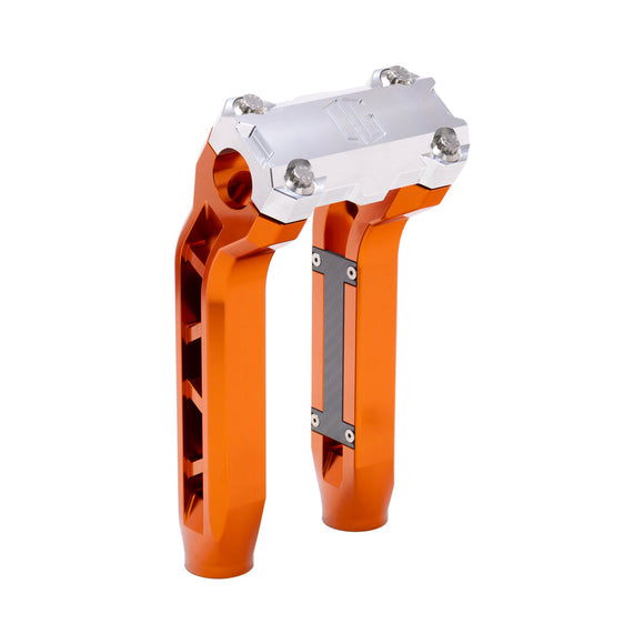 OG Orange Performance 8.5 inch Pull Back Riser Legs with Aluminum Performance Top Clamp