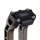 OG Black Performance Digital Gauge Top Clamp on OG Black Chrome Performance Riser Legs