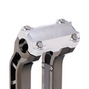 OG Aluminum Performance Top Clamp on OG Black Chrome Performance Riser Legs