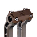 OG Bronze Performance Top Clamp on OG Black Chrome Performance Riser Legs