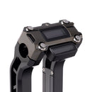 OG Black Chrome Performance Digital Gauge Top Clamp on OG Black Performance Riser Legs