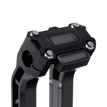 OG Black Performance Digital Gauge Top Clamp on OG Black Performance Riser Legs