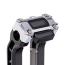 OG Chrome Performance Digital Gauge Top Clamp on OG Black Performance Riser Legs