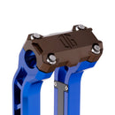 OG Bronze Performance Top Clamp on OG Blue Performance Riser Legs
