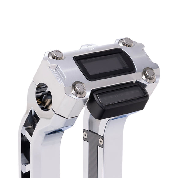 OG Aluminum Performance Digital Gauge Top Clamp on OG Chrome Performance Riser Legs