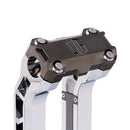 OG Black Chrome Performance Top Clamp on OG Chrome Performance Riser Legs