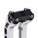 OG Black Performance Top Clamp on OG Chrome Performance Riser Legs