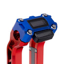 OG Blue Performance Digital Gauge Top Clamp on OG Red Performance Riser Legs