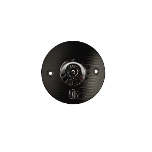 OG Quad Lock reversible gauge block-off plate, black chrome finish