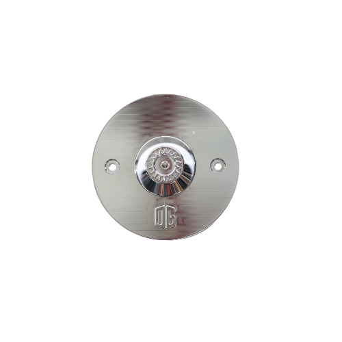 OG Quad Lock reversible chrome gauge block-off plate