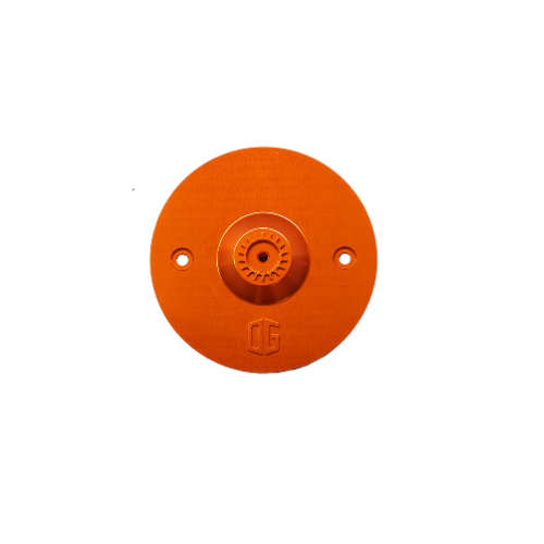 Orange Quad Lock reversible gauge block-off plate
