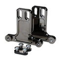 Black chrome replacement billet bracket kit for motorcycle bagger fender