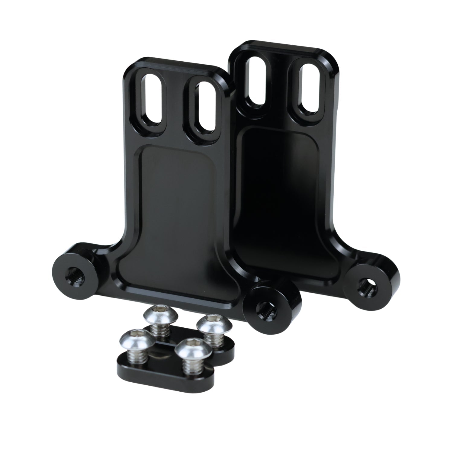 OG Replacement Bagger Fender Billet Bracket Kit — black anodized, adjustable, for OG carbon fiber fenders