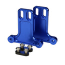 Blue anodized billet bagger fender bracket kit with mounting screws