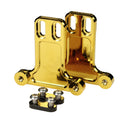 Gold-plated billet bagger fender bracket kit with mounting screws
