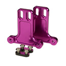 Purple billet motorcycle bagger fender replacement bracket kit with mounting hardware