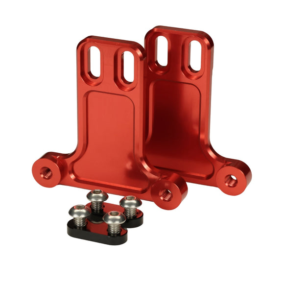 Red billet replacement bagger fender bracket kit with mounting screws