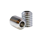 Pair of chrome billet replacement crash bar sliders for motorcycle