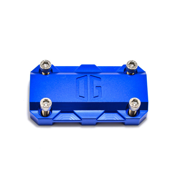 Blue anodized OG handlebar riser top clamp