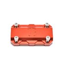 Red billet aluminum 4-bolt OG handlebar riser top clamp