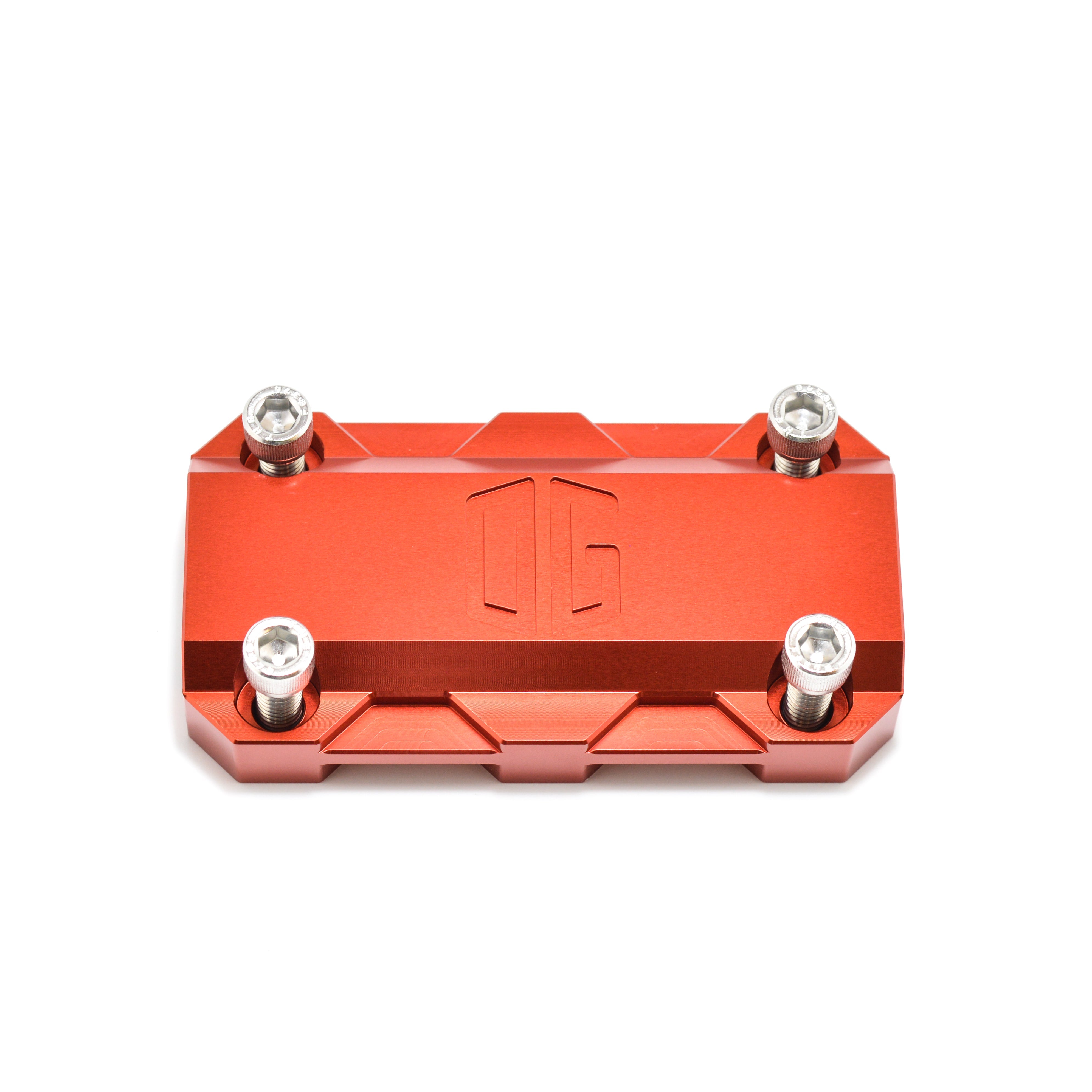 Red billet aluminum 4-bolt OG handlebar riser top clamp
