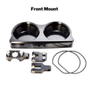 OG Road Glide front-mount billet dual gauge bezel, black anodized with mounting hardware and gaskets