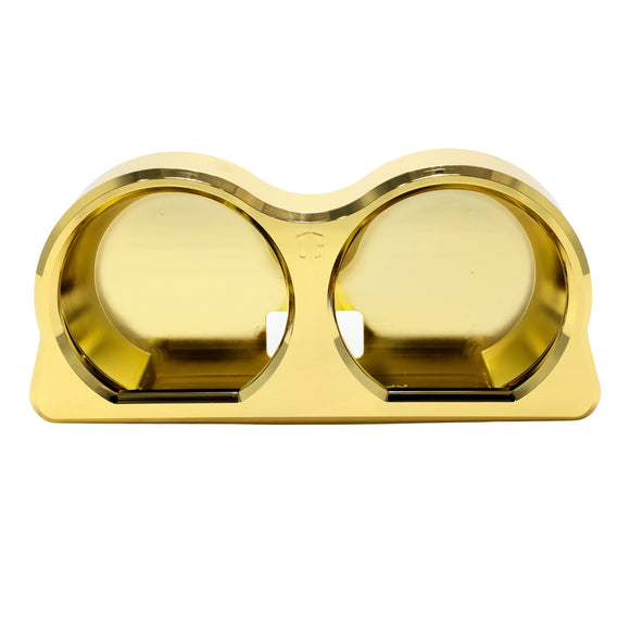 Gold-plated billet gauge bezel for Road Glide
