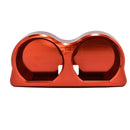 Red anodized billet dual-gauge bezel for Road Glide motorcycle