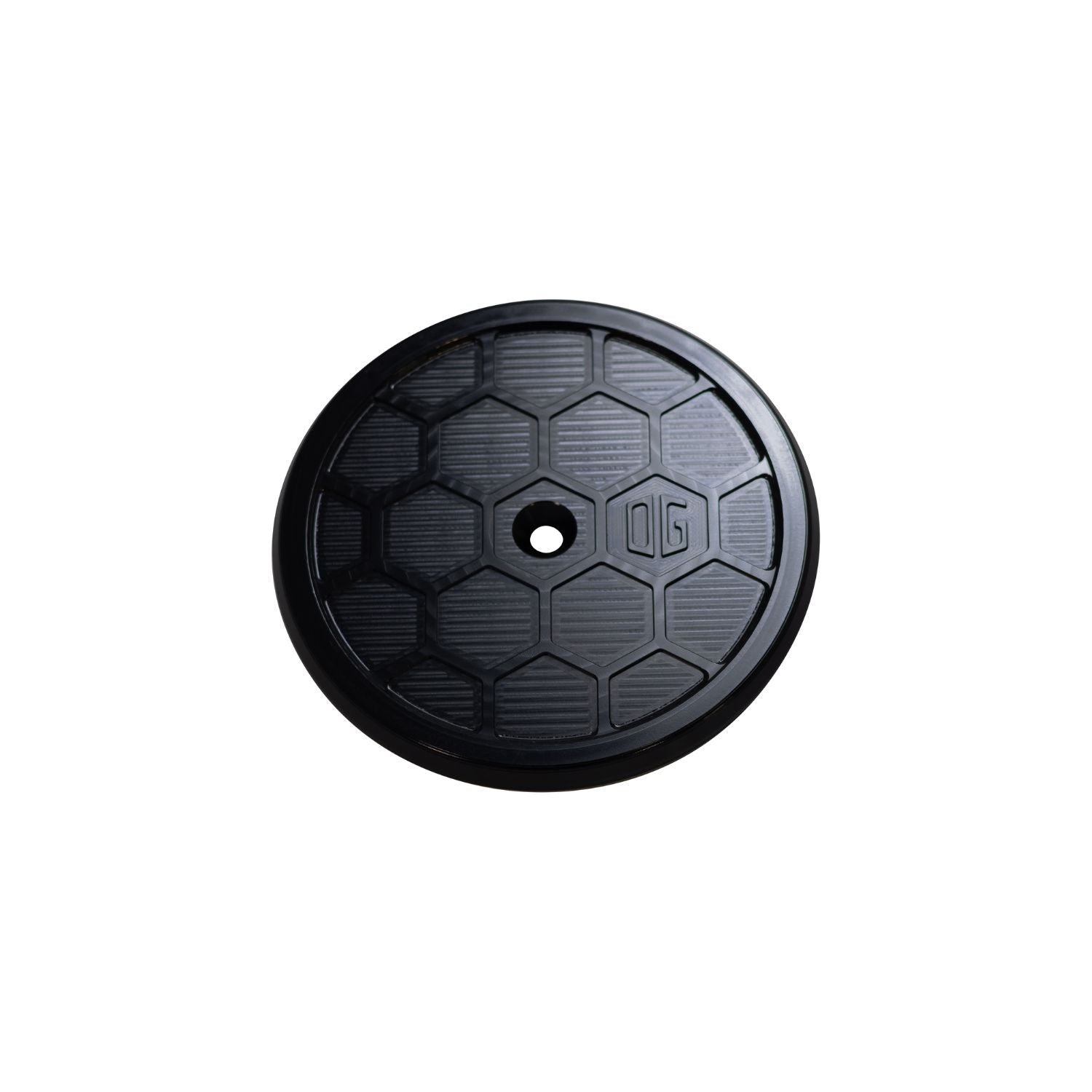 OG Round Air Cleaner Cover HoneyComp - CNC 6061 T6 billet aluminum, fits 5.5-inch center‑mount filters
