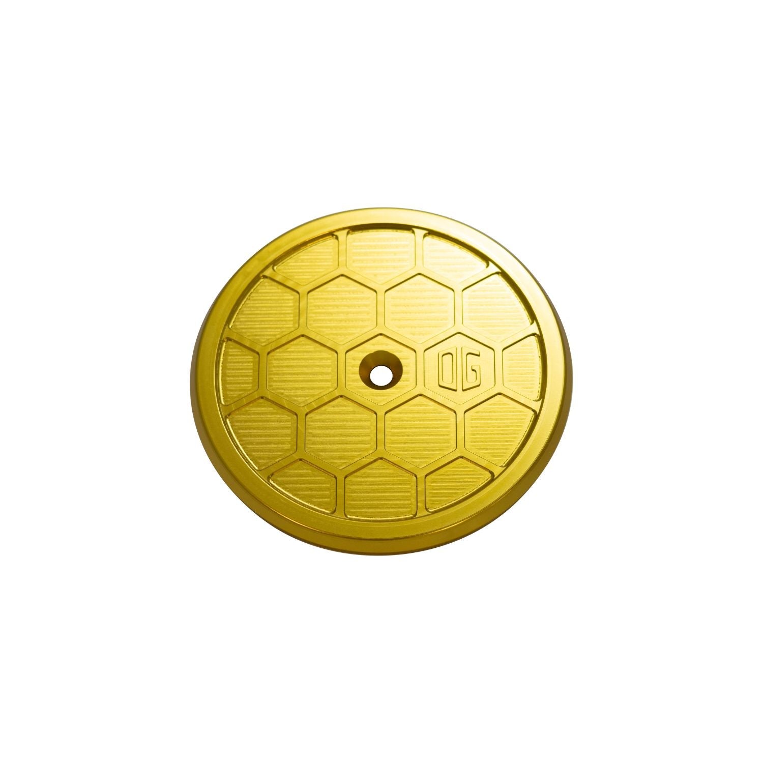 Gold OG honeycomb round air cleaner cover
