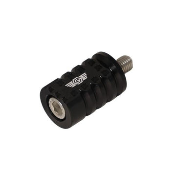 OG Shorty Gripper Shifter Peg, black hard-anodized 6061 T6 aluminum shifter peg with OG logo