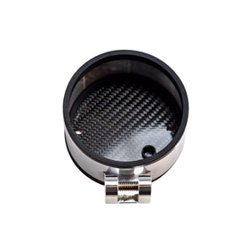 Motorcycle aluminum single gauge bezel with carbon fiber insert